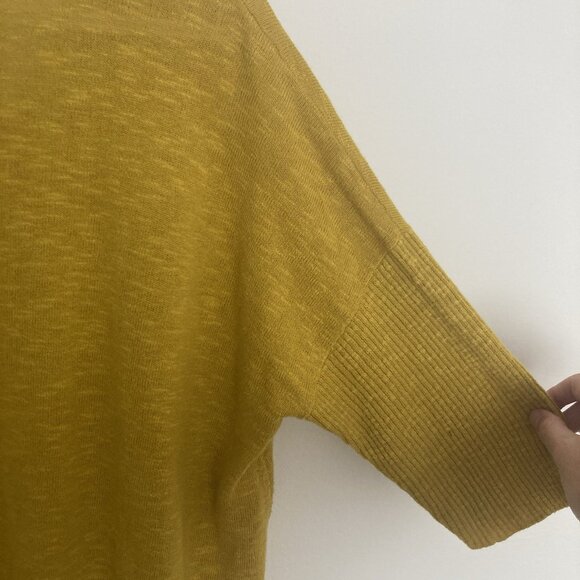 Eileen Fisher Women’s Pullover Sweater Linen Blend Yellow Goldenrod Size S Boxy - Picture 8 of 8
